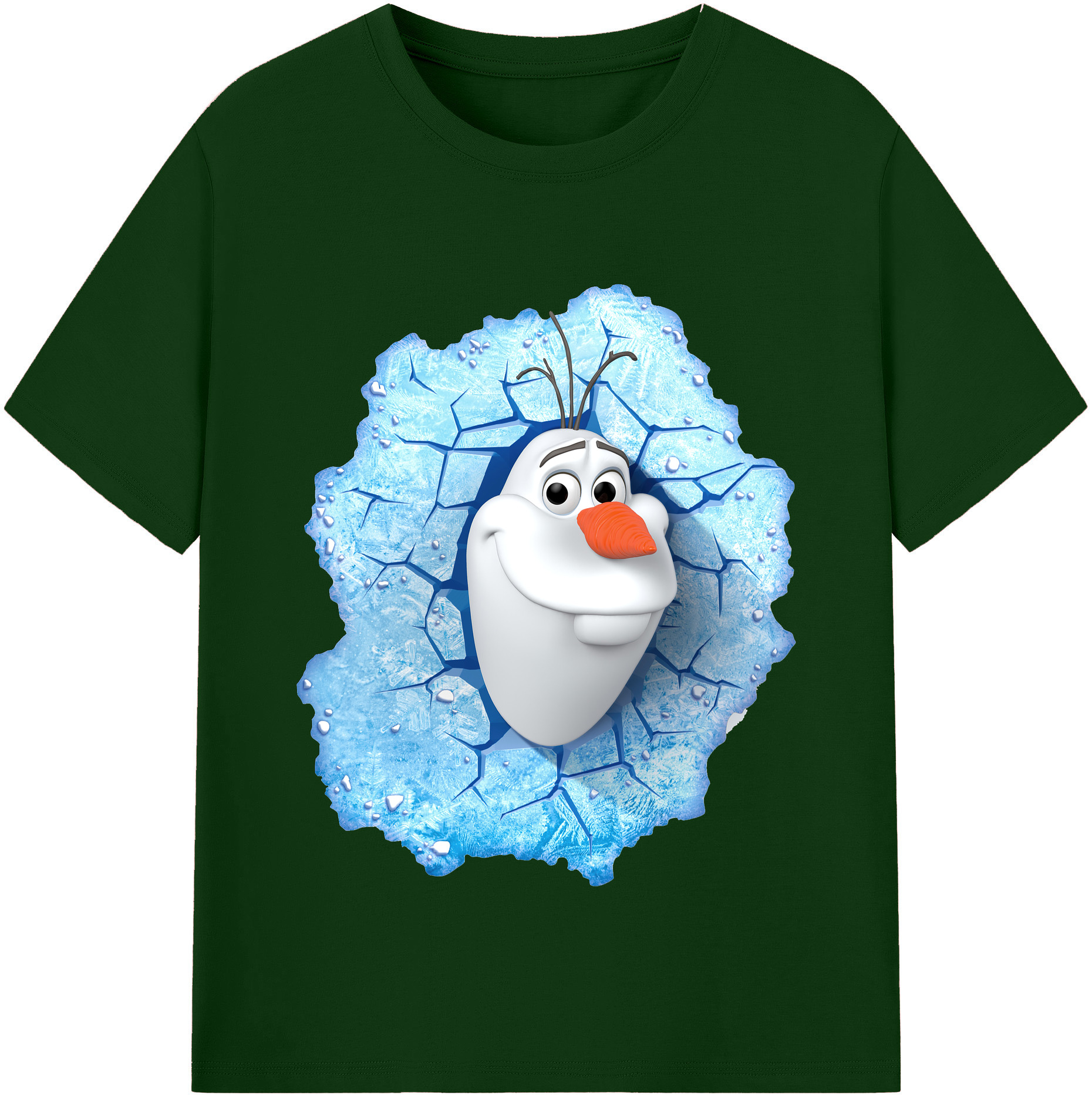 （画像用） アナと雪の女王 アンナ エルサ Frozen Anna Elsa 綿100％半袖Tシャツ（フロントプリント）